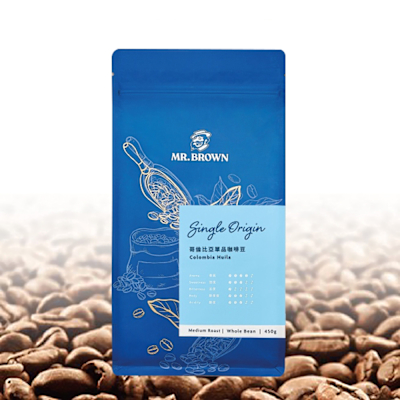 【MR.BROWN 伯朗】哥倫比亞咖啡豆一磅-Supremo等級(綜合咖啡豆 Coffee