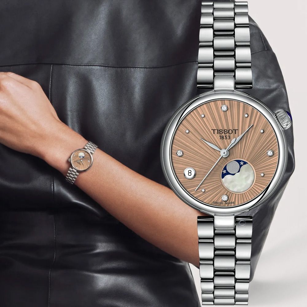 TISSOT 天梭錶 官方授權 Desir系列 月相顯示 時尚腕錶 女錶 禮物-T1522231154600/29.6mm
