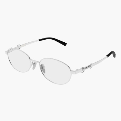 【GUCCI 古馳】橢圓形金屬光學眼鏡(GG2221OK-002)