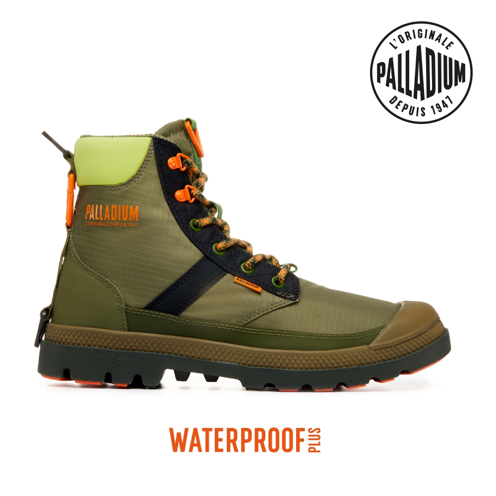 PALLADIUM SPORTCUFF LT+ VPR WP+橘標輕量防水靴/防水鞋/休閒鞋-男鞋/女鞋-軍綠 (綠色系)