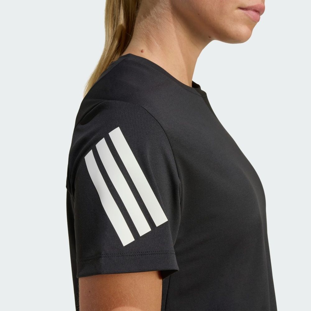 adidas 愛迪達短袖上衣女訓練慢跑寬鬆亞規ADI365/// T W 黑JZ5114