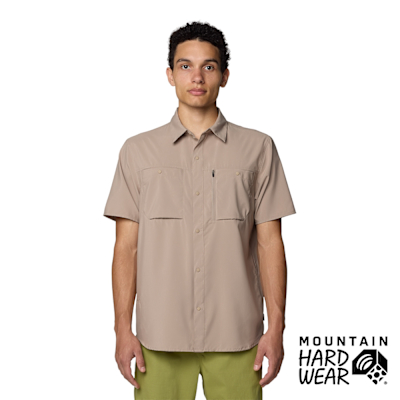 【Mountain Hardwear】Trail Sender Short Sleeve Men 防曬彈性短袖襯衫 亞麻 男款 #2068741