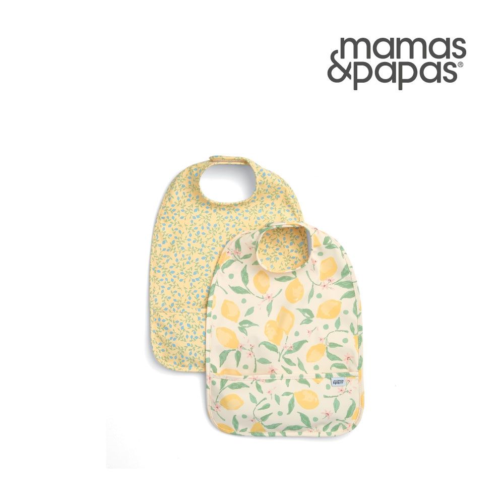 Mamas&Papas 盛夏清檸-口袋圍兜(2入)