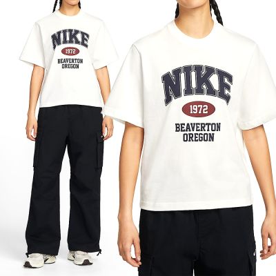 Nike As W Nsw Ss Boxy Retro Tee 短袖 女款 白色 寬鬆 印花 T恤 IH0825-133