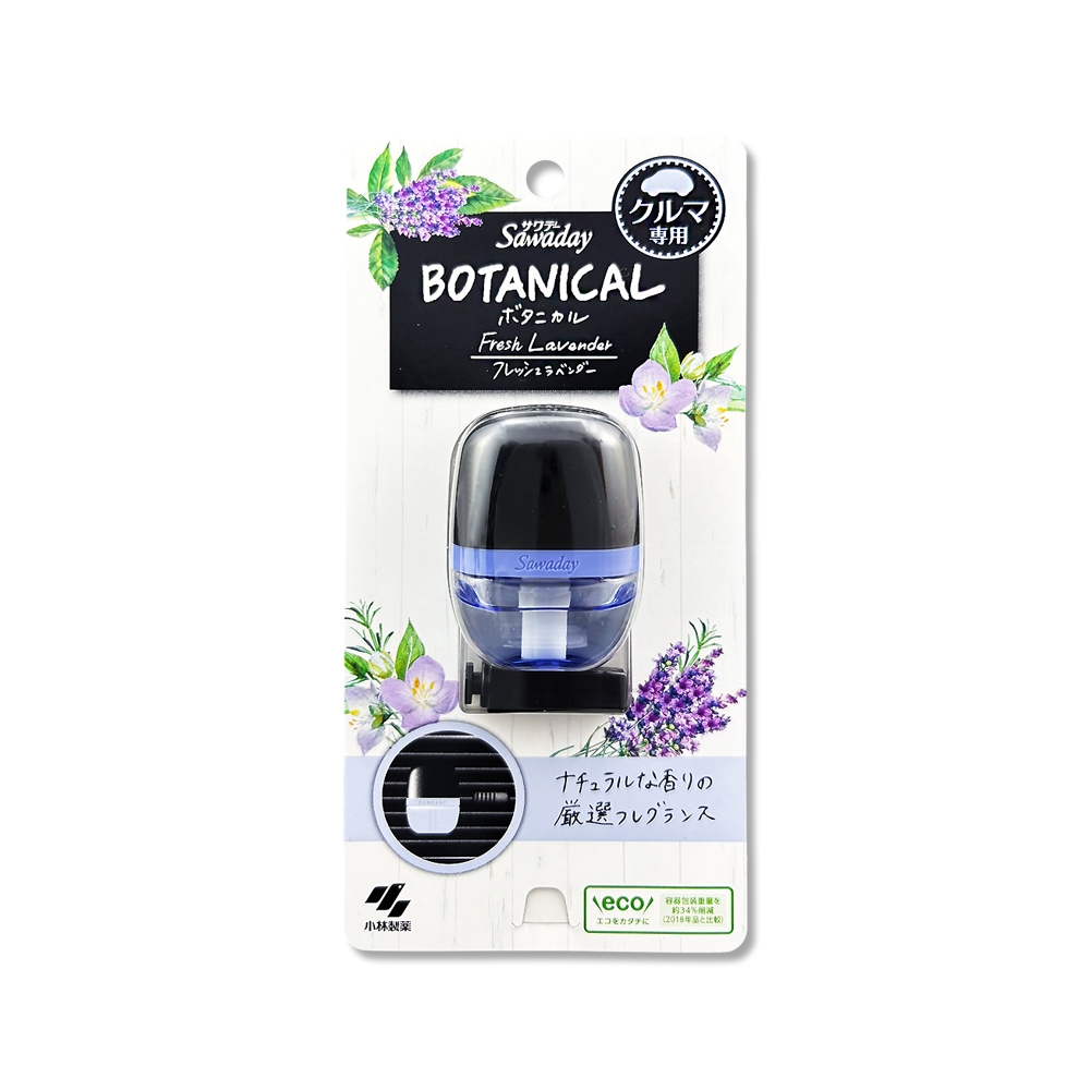 日本小林製藥-Sawaday BOTANICAL車用空調出風口專用夾式芳香劑6ml/盒