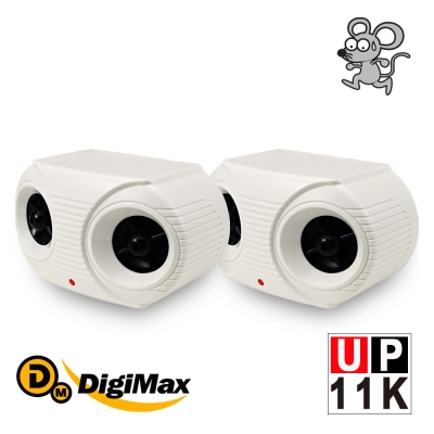 DigiMax驅鼠蟲器 【DigiMax】營業用超強效超音波驅鼠器 UP-11K 二入組  [ 有效空間100坪 ] [ 專利增壓式雙喇叭 ] [ 專用蜂鳴片超音波傳遞更強 ] [ 人畜無害 ]