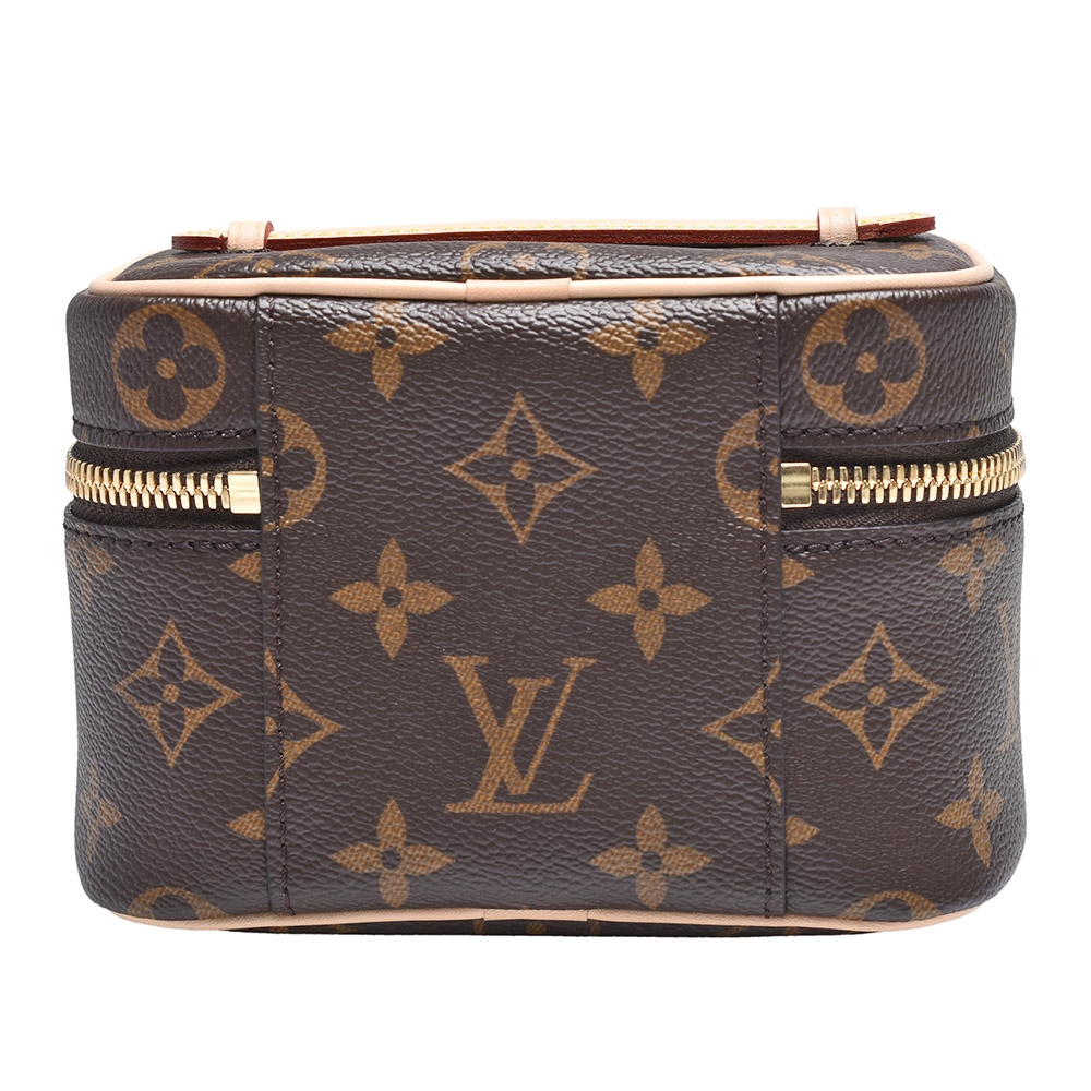 LV Louis Vuitton路易威登M44936 NICE NANO經典Monogram帆布拉鍊化妝箱