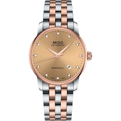 MIDO 美度 官方授權 Baroncelli 永恆系列 鑽石機械錶 開學換新季 送禮推薦-38mm M86009671