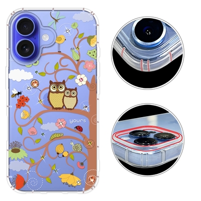 YOURS iPhone17/16/15/14/13/12系列 彩鑽防摔手機殼-綠野森林Air/16e/ProMax/Plus/mini/SE/XR