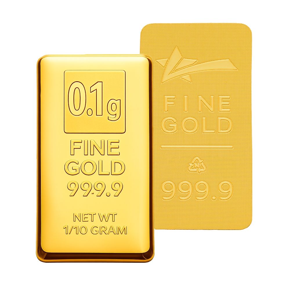 童樂繪金飾】黃金9999純金0.1g金磚/金條幸運星LuckyStar | 童樂繪金飾