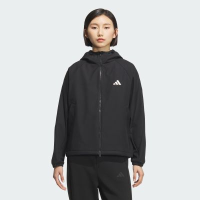 【adidas 愛迪達】 SOFTSHELL 連帽外套 女 KC0054