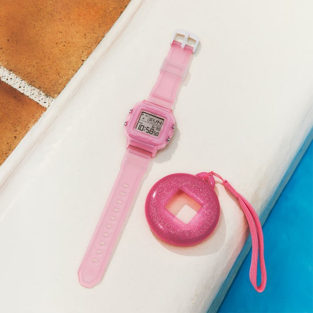 CASIO卡西歐 BABY-G + PLUS  Y2K 閃耀魅力 電子錶款 粉色 BGD-10KG-4_39mm