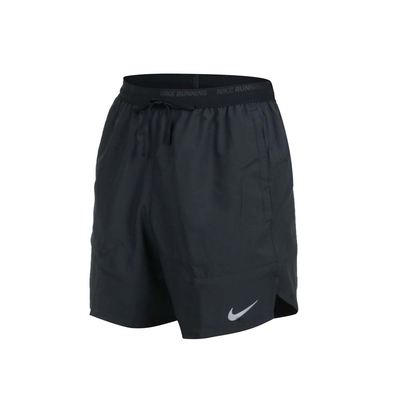 NIKE 男運動短褲-DRI-FIT 慢跑 路跑 三分褲 反光 平織 DM4742-010 黑白