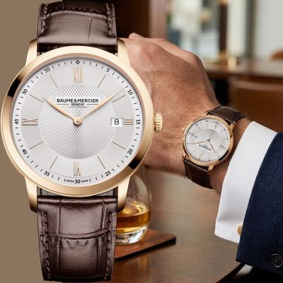 Baume & Mercier 名士 Classima系列 簡約現代石英手錶 七夕寵愛季 送禮推薦-金框x咖啡/40mm M0A10857