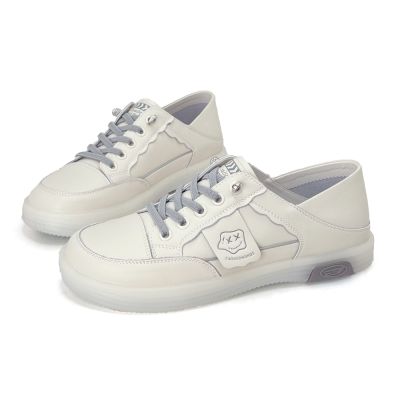 Robinlo 全真皮韓系2WAY兩穿軟Q果凍小白鞋休閒鞋 ORAL 星空灰/奶茶棕