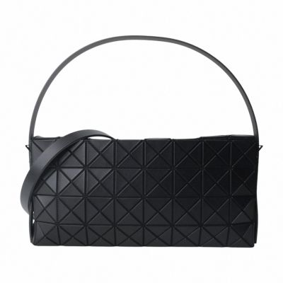 ISSEY MIYAKE  BAOBAO 幾何方格4x6方型手提/斜背包(霧面黑)中款