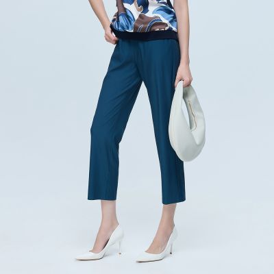 ILEY伊蕾 冰絲吸汗九分直筒長褲(兩色；M-3L)