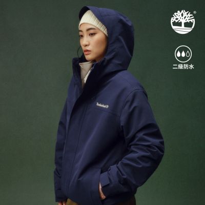 Timberland官方旗艦 男款藍黑色抓絨內裡防水三合一外套|A41S1P52