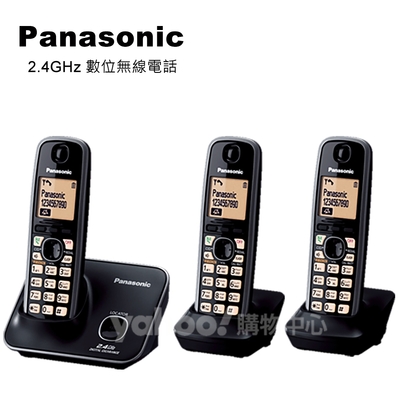 Panasonic國際牌 Panasonic 2.4GHz 數位大字體無線電話 KX-TG3712+1 (3手機組)