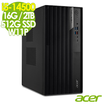 Acer 宏碁 Veriton VM8720G 商用電腦 (i5-14500/16G/2TB+512G SSD/300W/W11P)