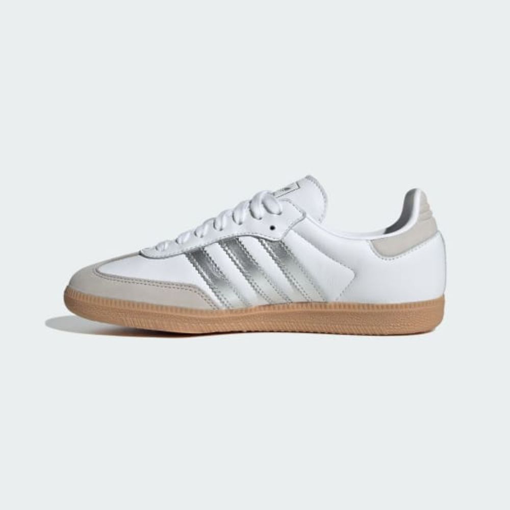 adidas 愛迪達休閒鞋女鞋運動鞋德訓鞋SAMBA OG W 白銀JI2725 | 休閒鞋