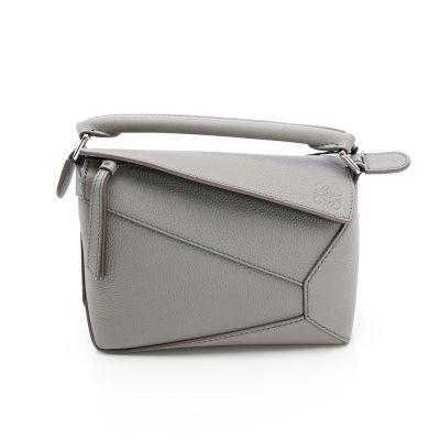 LOEWE Mini Puzzle(灰/柔軟粒面小牛皮)