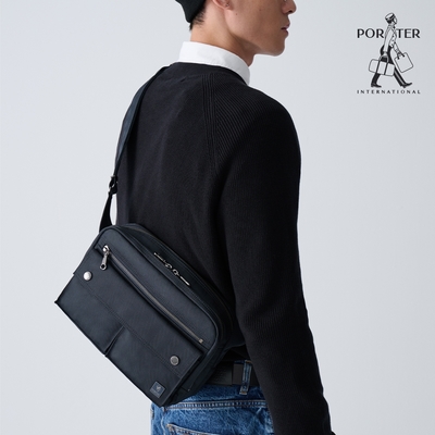 PORTER INTERNATIONAL - 低調奢華MELODY雙層斜背包(M) - 藍