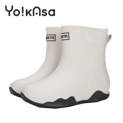 【Yo!kAsa】時尚中筒雨鞋 男款 一雙入 (三色任選)