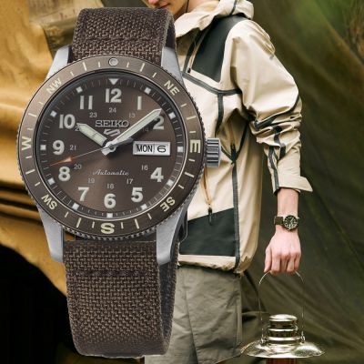 SEIKO精工 5 Sports系列 軍裝風格 機械腕錶 推薦 送禮 畢業禮物 4R36-18V0R/HDB009K1