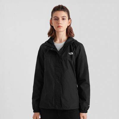 The North Face官方旗艦 北面女款黑色防水透氣連帽衝鋒衣｜5K2XJK3