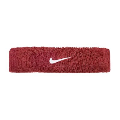 NIKE SWOOSHCLASSIC頭帶-髮帶 髮飾 頭帶 慢跑 路跑 有氧 N1012407656OS 酒紅白