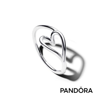 【Pandora官方直營】自然線條小愛心戒指