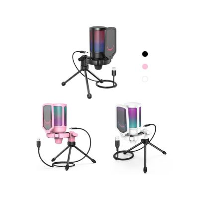 FIFINE A6V USB心型指向電容式RGB麥克風