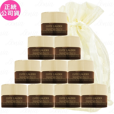 EsteeLauder雅詩蘭黛 ESTEE LAUDER 雅詩蘭黛 特潤全能修護亮眼霜(5ml)*10旅行袋組(最新效期至2027.01-公司貨)