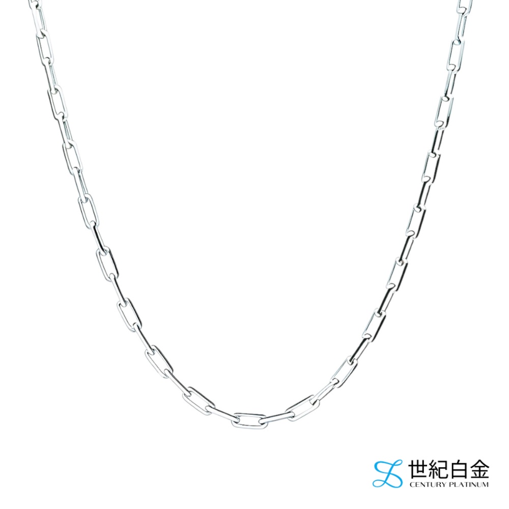 【世紀白金】Pt950鉑金項鍊 鉑金長方鏈項鍊 極簡百搭質感款 日韓IG網美最愛鎖骨十字鍊