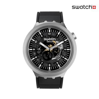 Swatch DARK IRONY 大錶面金屬手錶/男錶/女錶/瑞士製造 SB07S105 (47mm)