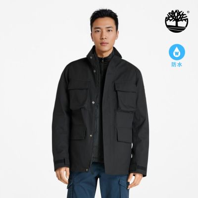 Timberland官方旗艦 男款黑色三合一防水外套|A6BF4001