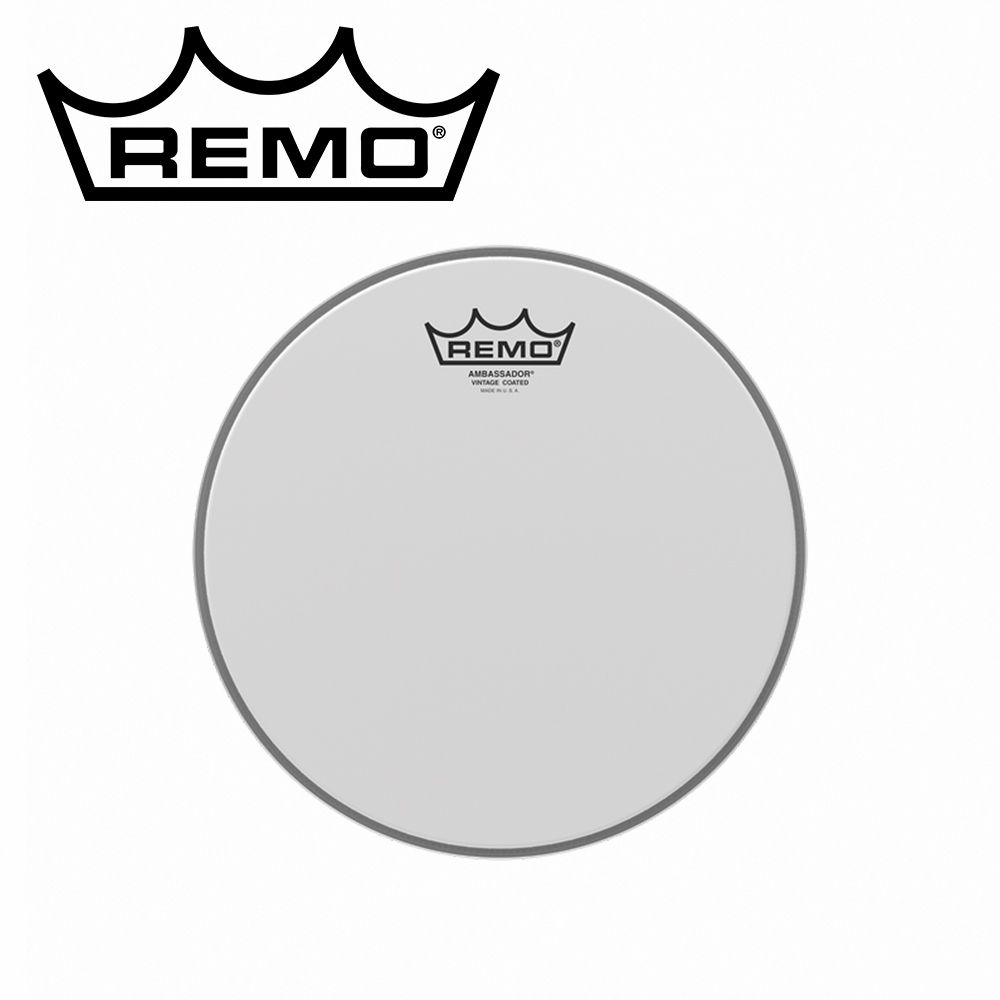 REMO Ambassador Vintage Coated 雙層噴白鼓皮 16''