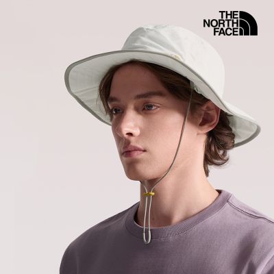 【The North Face 官方旗艦】北面男女款米色UPF40防曬帽｜8EPZM9R 抗UV