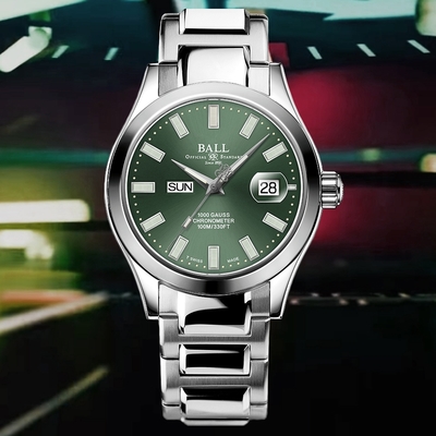 BALL 波爾 B2 Engineer III 經典色自體發光微型氣燈機械錶-綠40mm(NM9036C-S1C-GR)