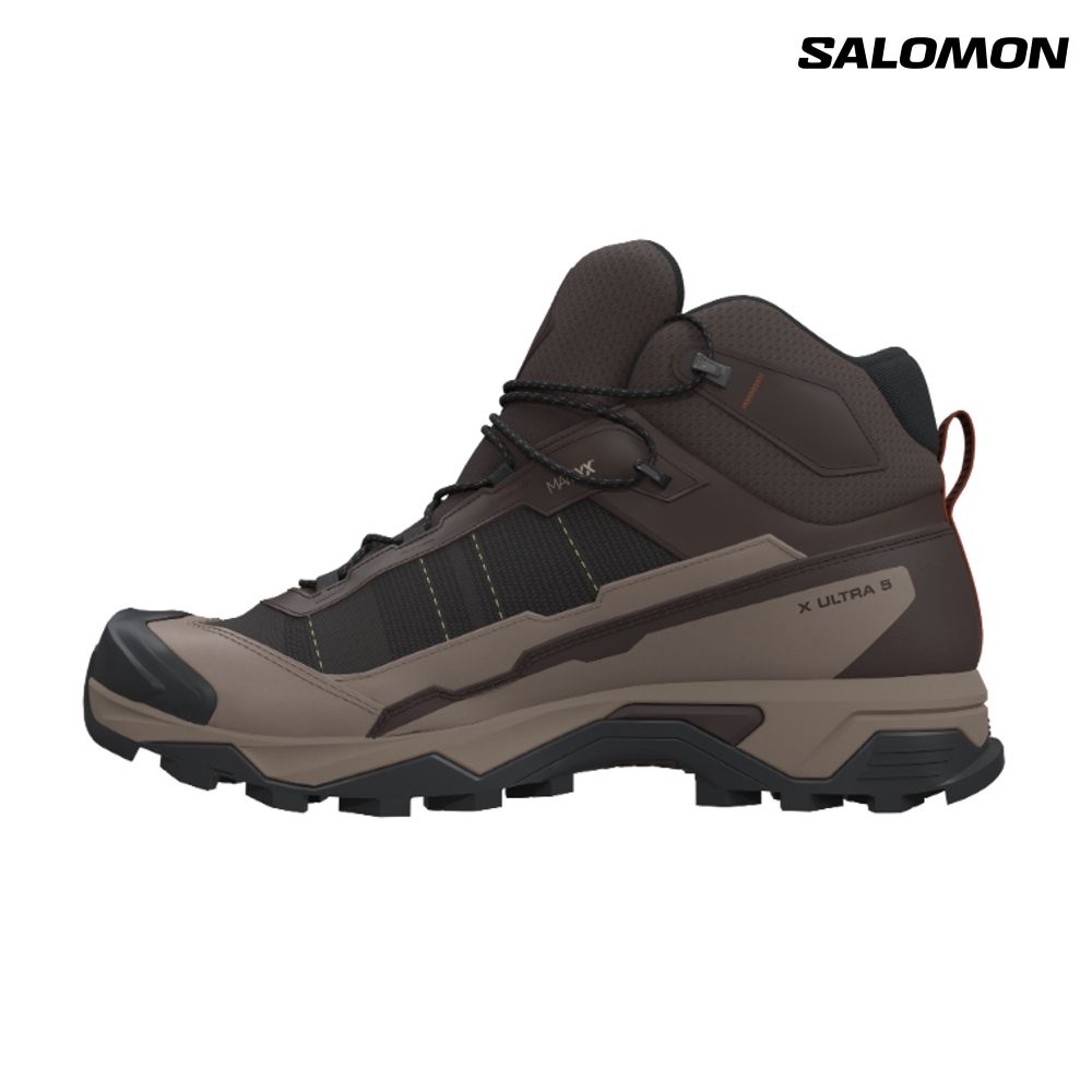 Salomon索羅門】X ULTRA 5 MID GORE-TEX Men 防水登山鞋黑咖啡| 野跑鞋