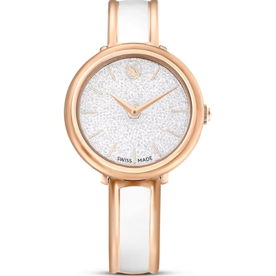 SWAROVSKI 施華洛世奇 Crystalline 手鐲式琺瑯瓷腕錶-32mm 5689324