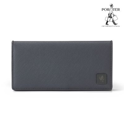 PORTER INTERNATIONAL - 法式精緻BEND真皮長夾 - 沉靜灰