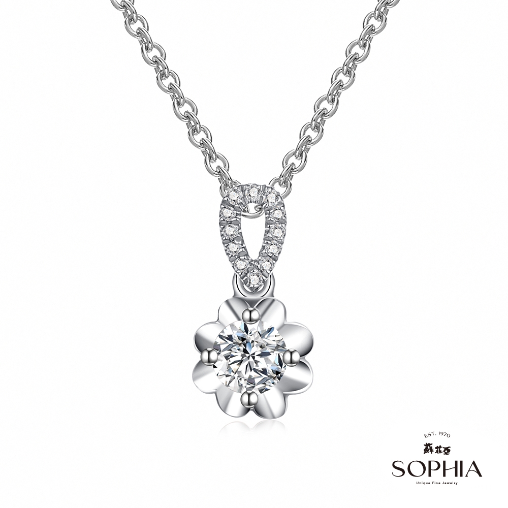 SOPHIA 蘇菲亞珠寶 - 幸福捧花 20分 F/VS2 18K金 鑽石項墜