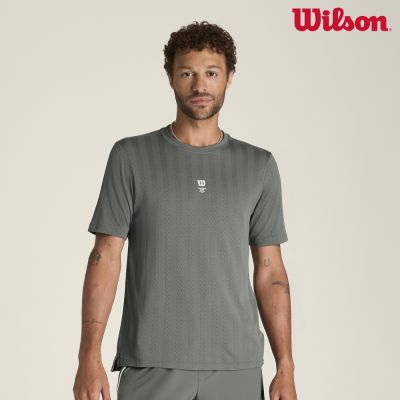 【Wilson威爾森】Game Point Seamless Tee Castor 男款 服飾 短袖T恤 綠色 WM00474E079001