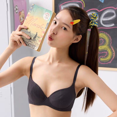 嬪婷-學生系列-ACE ICE涼爽纖維 A-C罩杯第三階段軟鋼圈內衣(極簡黑) BB2337BL