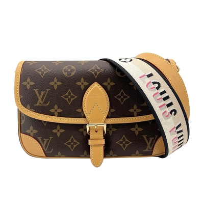 LOUIS VUITTON路易威登 Louis Vuitton Diane 帆布印花肩背/斜背二用包(M45985-咖)
