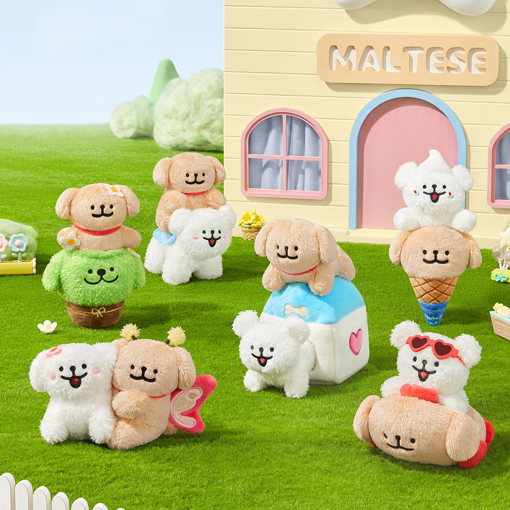 Maltese線條小狗快樂GOGO系列毛绒盲盒(6入盒裝) | 扭蛋/盒玩| Yahoo購物中心