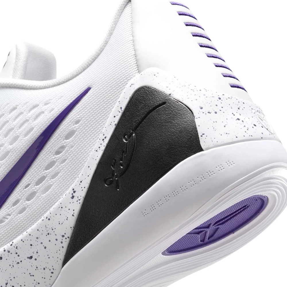 NIKE 耐吉Kobe 9 Low Protro White Purple 白紫黑曼巴籃球鞋男款IH1401