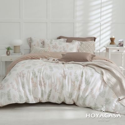 HOYACASA 60支天絲枕套床包三件組- 森語秋光(雙人)